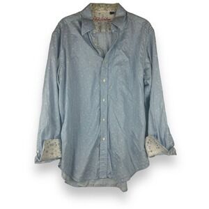 Robert‎ Graham Shirt Mens Size XL Flip Cuff Designer Preppy Bubble Print Luxury